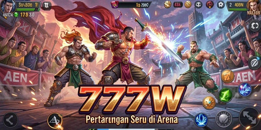 Tampak aksi seru dalam pertarungan di <strong>7777W</strong>.