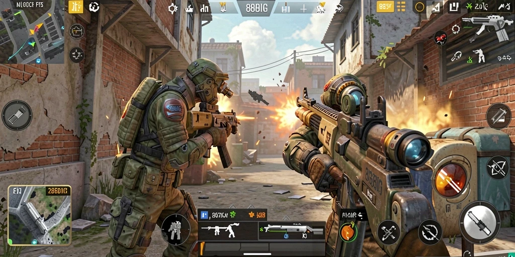 Gambaran seru gameplay FPS di 88BIG.
