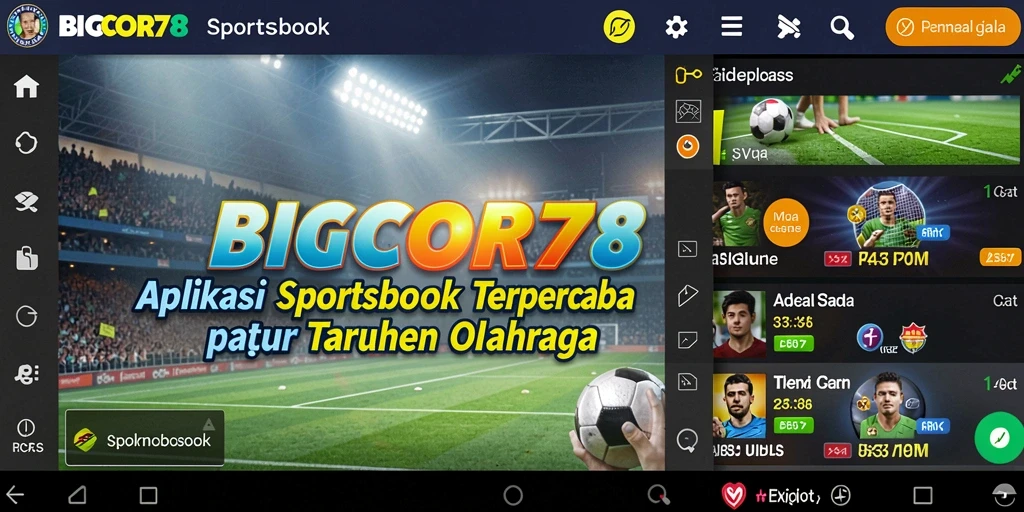 Tampilan gameplay Sportsbook yang menarik dan interaktif di BIGCOR78.