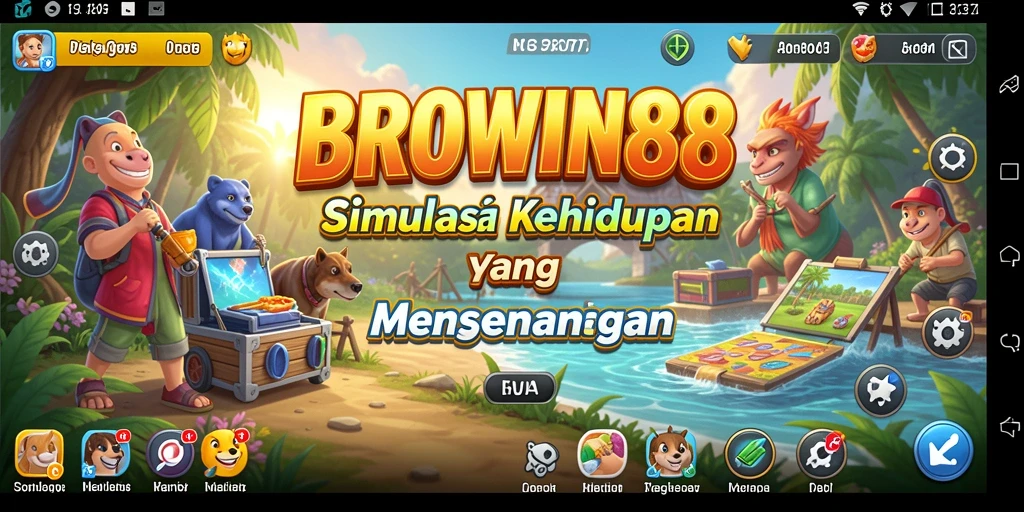 Gameplay BROWIN88 menampilkan simulasi kehidupan yang interaktif dan seru.