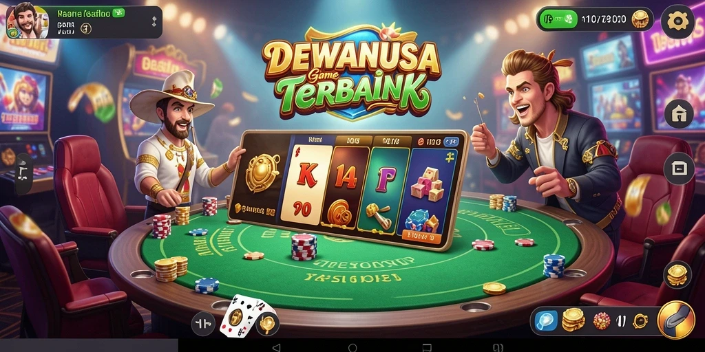 Screenshot gameplay DEWANUSA dengan tampilan kasino yang menarik.