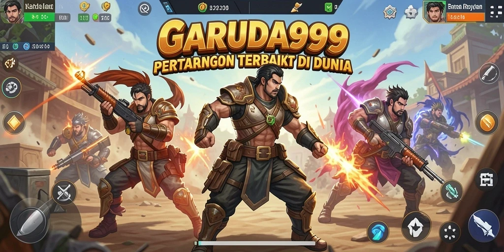 Screenshot GARUDA999 menampilkan aksi mendebarkan dalam pertarungan Battle Royale.