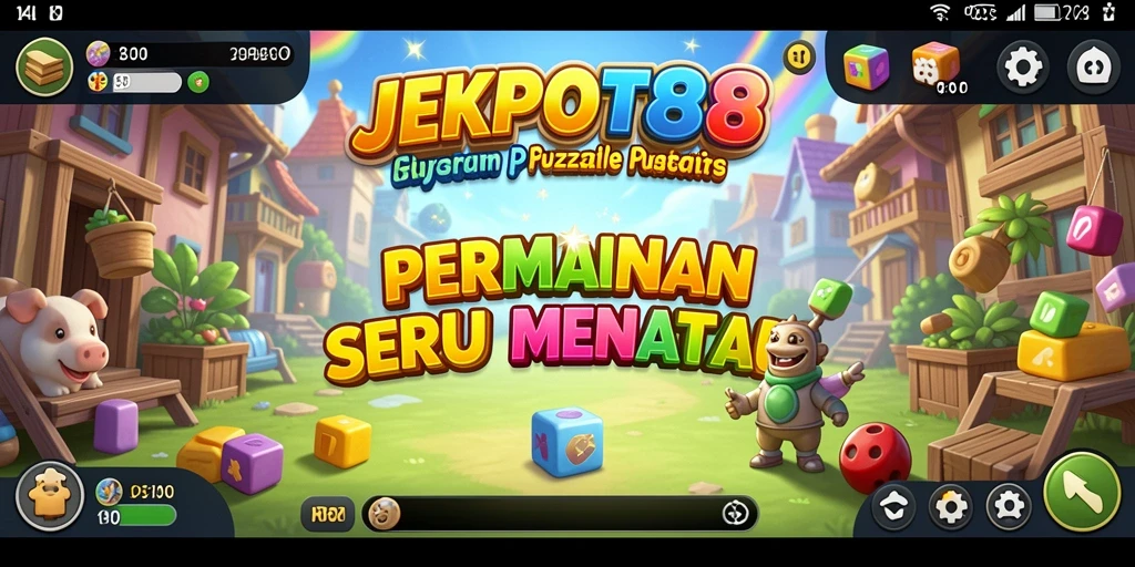 Tampilan menarik dari gameplay Puzzle di JEKPOT88.