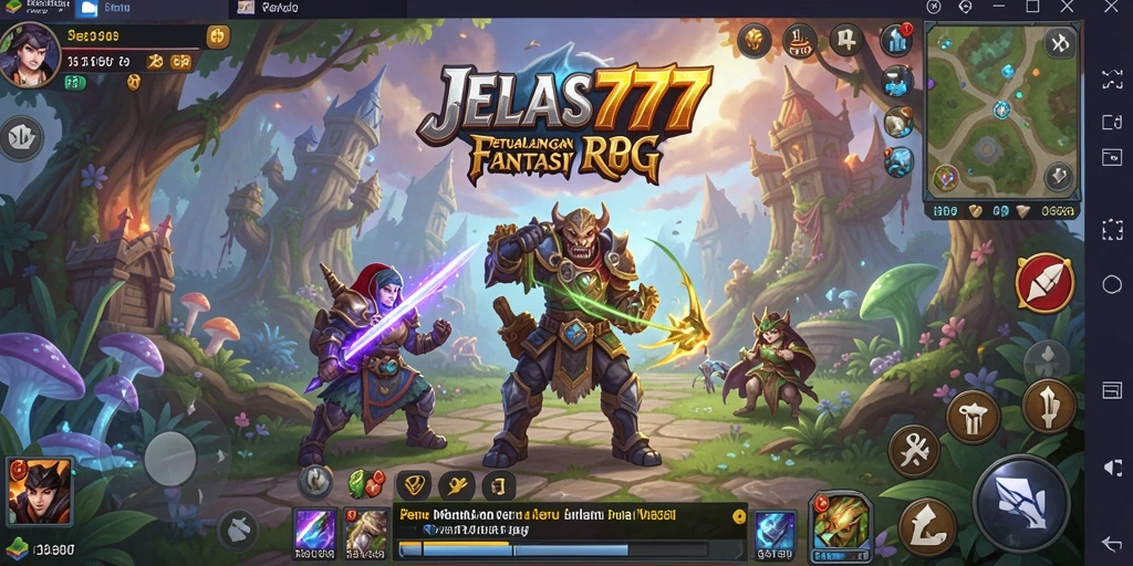 Screenshot menarik menunjukkan aksi gameplay di dunia RPG.