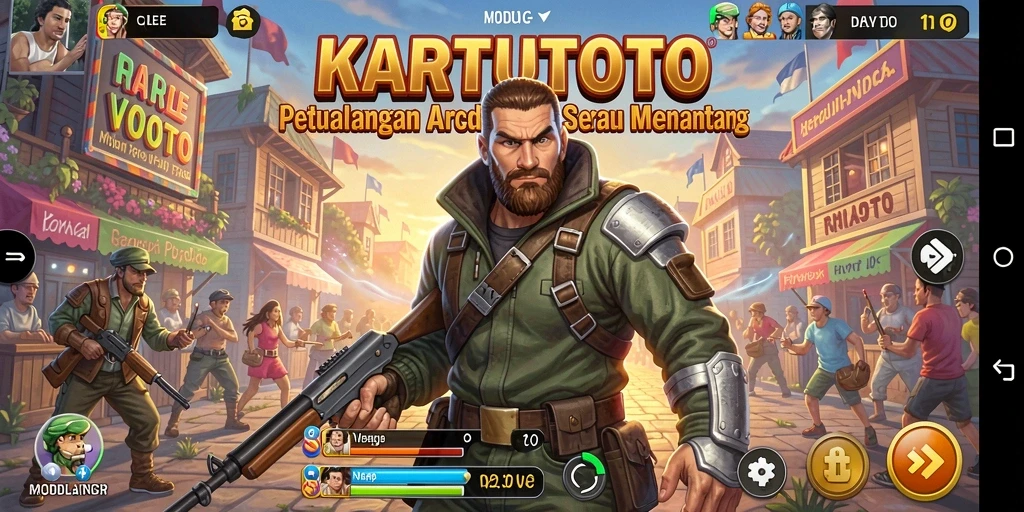 Screenshot KARTUTOTO menampilkan momen seru dalam bermain arcade.