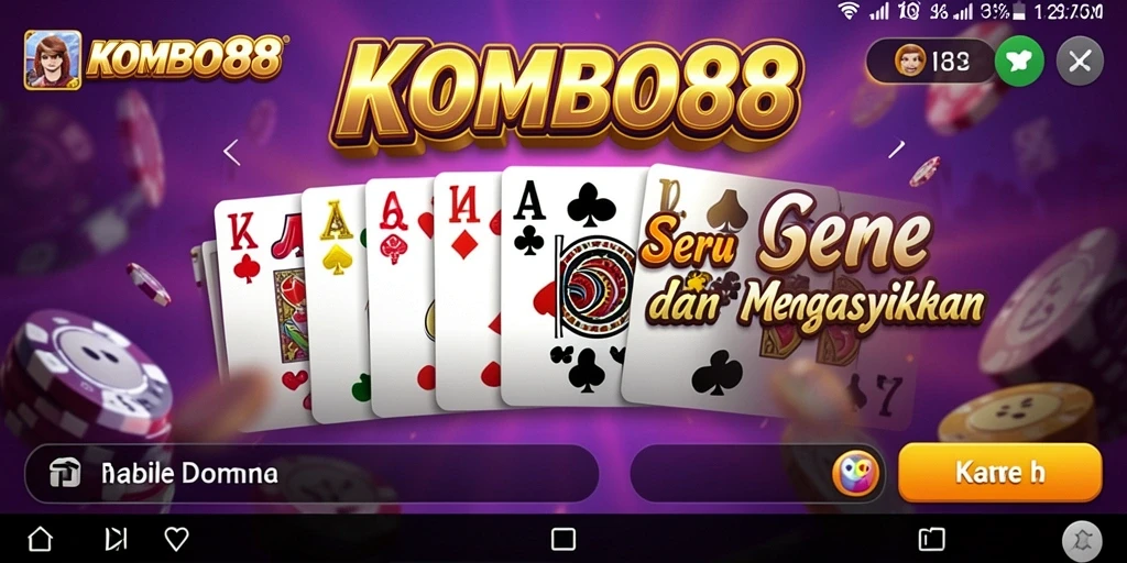 Screenshot gameplay menarik KOMBO88 dengan berbagai mode permainan.