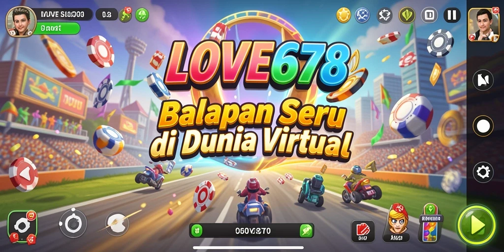 Tampilan utama gameplay LOVE678 dengan balapan mendebarkan.