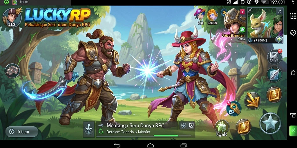 Tampilan gameplay LUCKYRP yang seru dan interaktif.