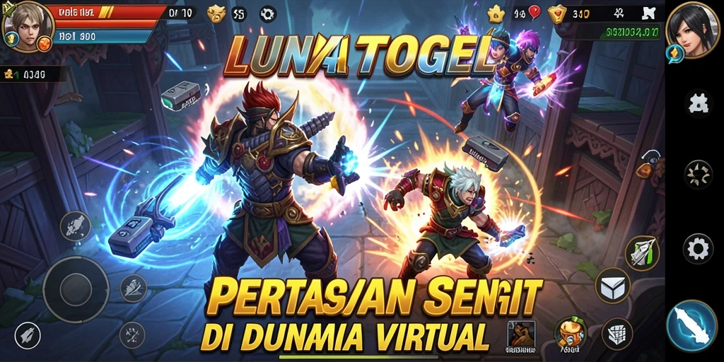 Gameplay LUNATOGEL dengan pertarungan penuh aksi dan karakter unik.