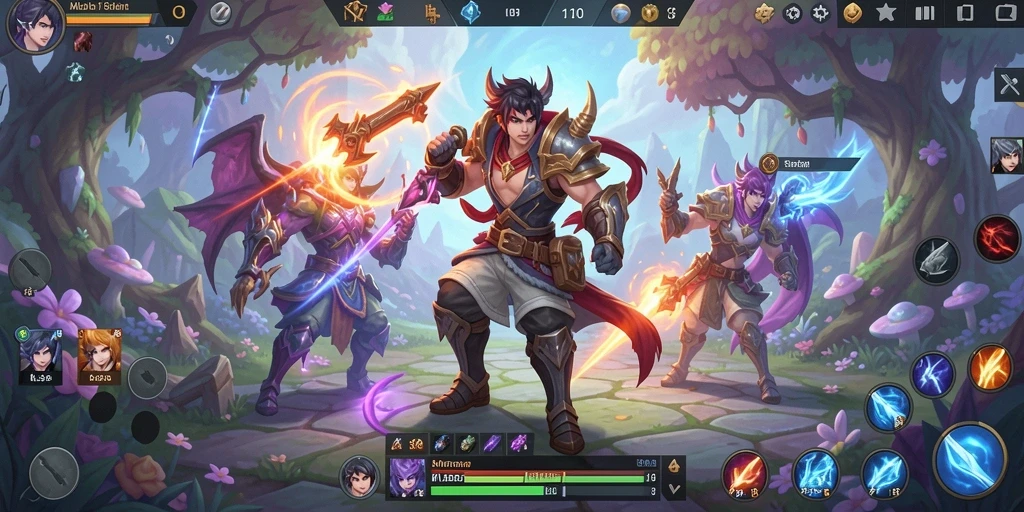 Tampilan menarik dari gameplay MLBB8 yang penuh warna.