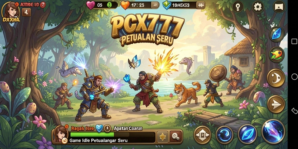 Tampilan gameplay PCX777 yang menarik dan menyenangkan dalam kategori Idle.