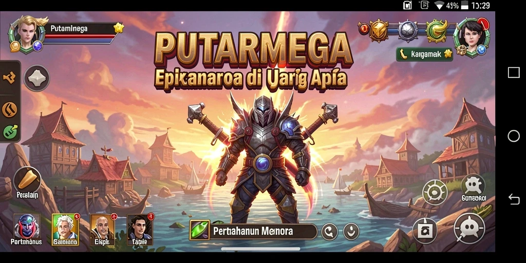 Gameplay Tower Defense yang seru dan menantang di PUTARMEGA.