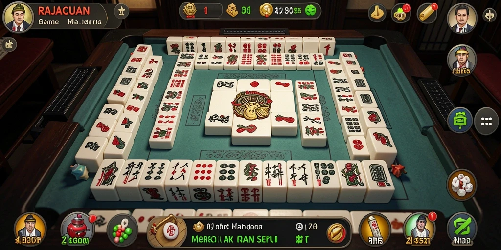 Screenshot gameplay RAJACUAN menampilkan tantangan Mahjong yang seru.