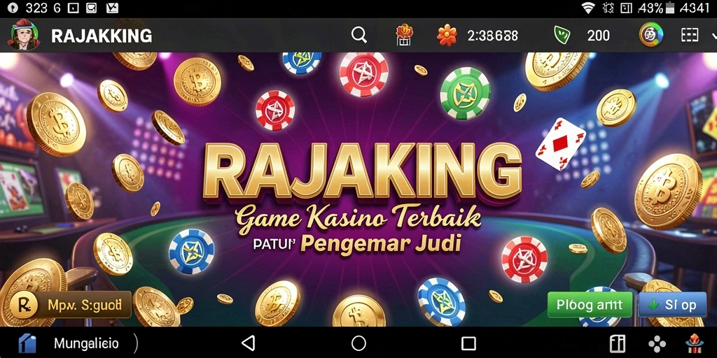 Screenshot utama RAJAKING yang menunjukkan gameplay Kasino yang menarik.