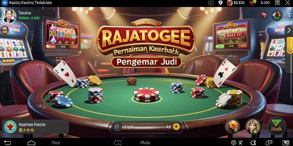 Tampilan gameplay seru di aplikasi RAJATOGEL dengan berbagai jenis permainan Kasino.