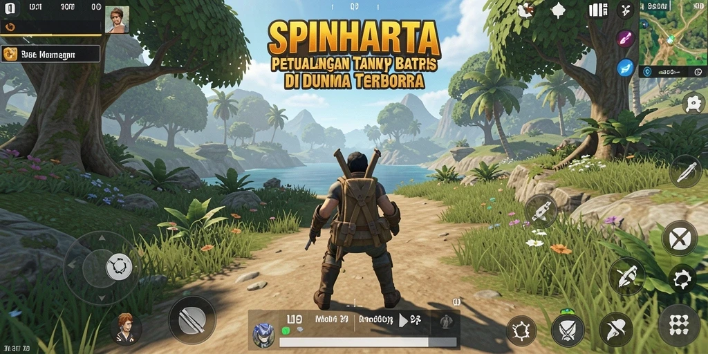 Gameplay SPINHARTA yang mengasyikkan di dunia terbuka.